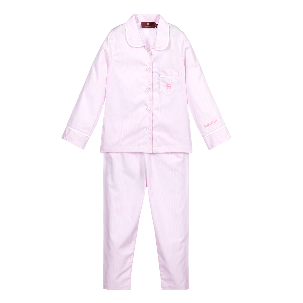 Aigner Babies'  Girls Pink Striped Pyjamas