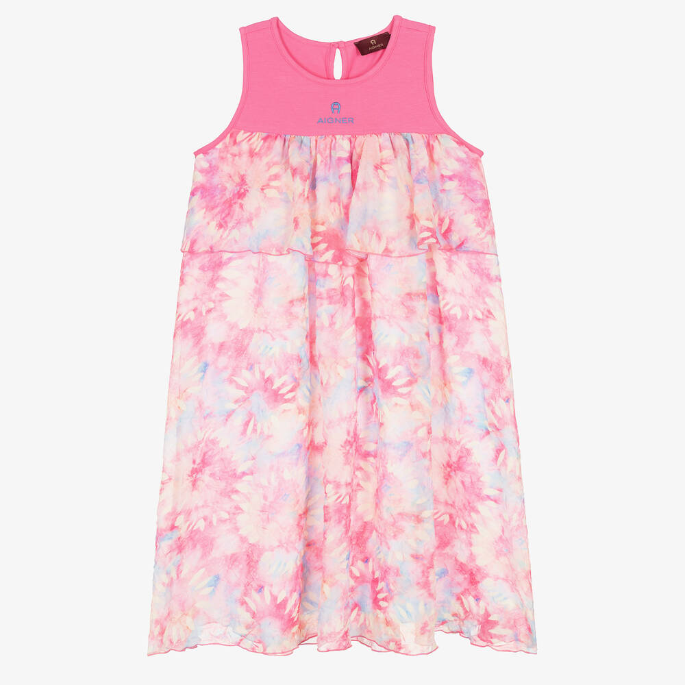 AIGNER - Розовое шифоновое платье для подростков  | Childrensalon