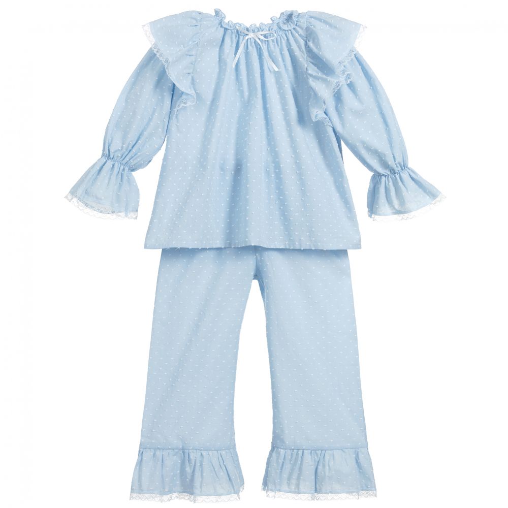 Amiki Children Kids'  Girls Blue Cotton Pyjamas