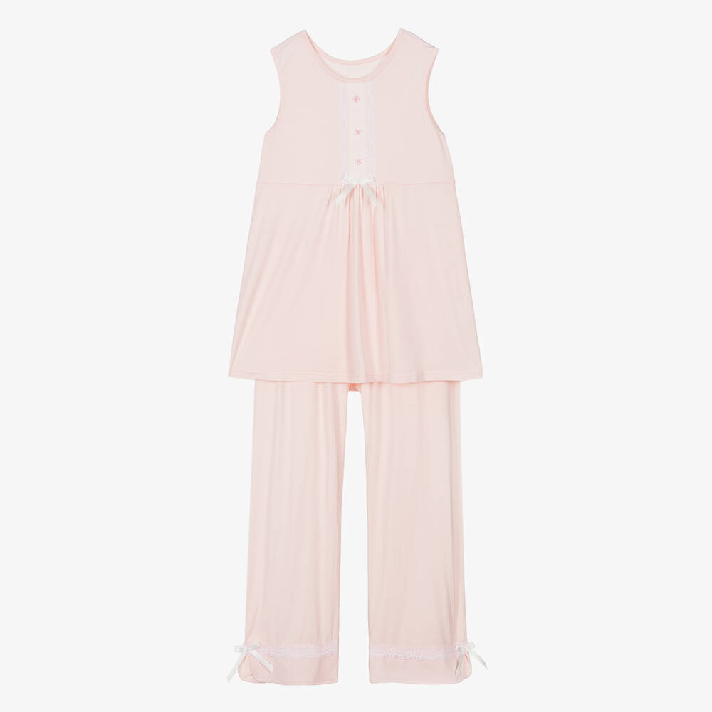 AMIKI Children - Teen Girls Pale Pink Micromodal Pyjamas | Childrensalon