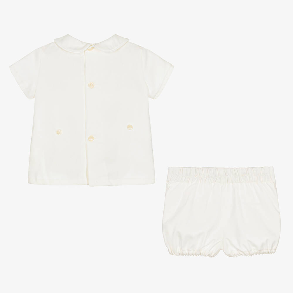 Ancar - Ivory Cotton Buster Suit | Childrensalon