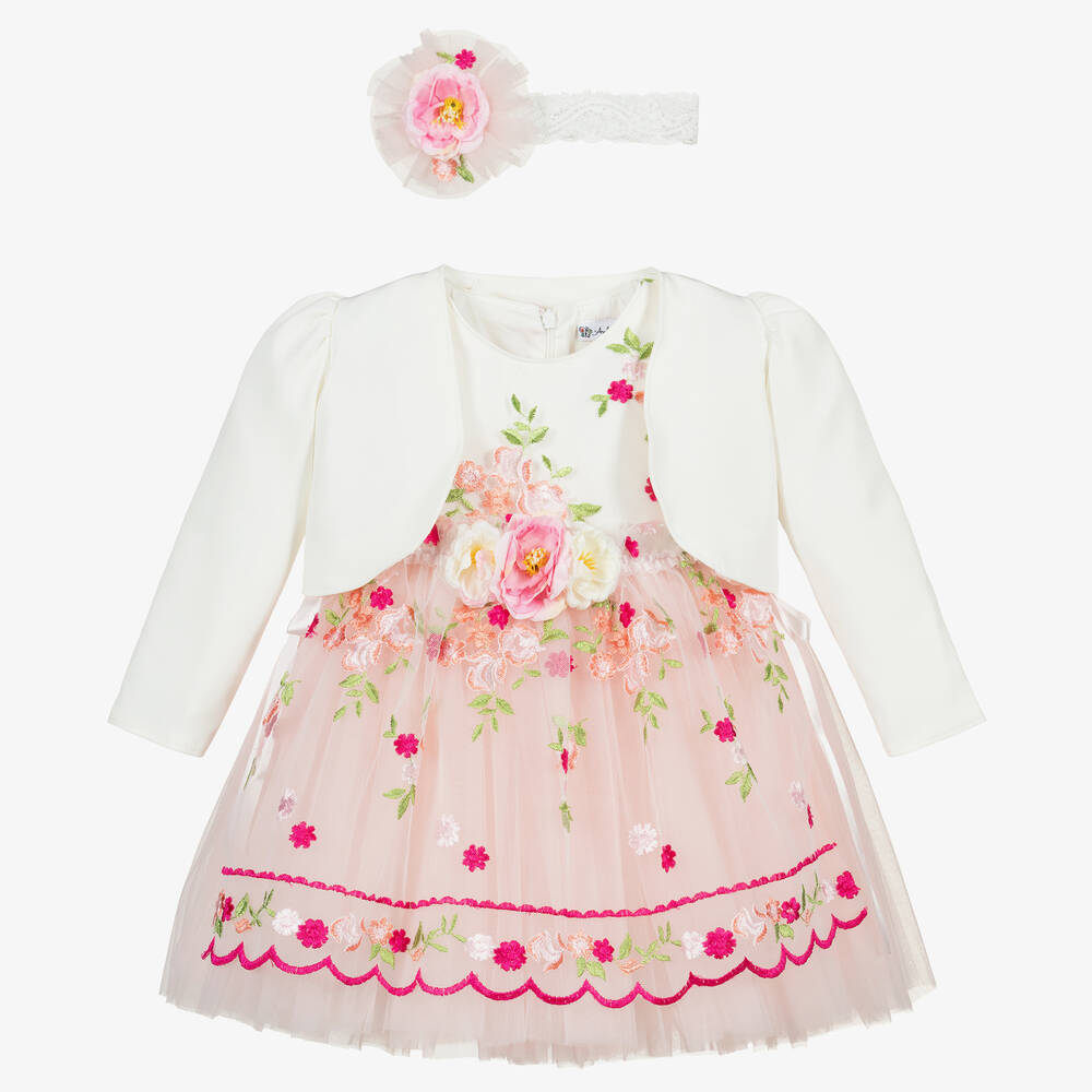 Andreeatex - Кремово-розовый комплект с платьем из тюля | Childrensalon
