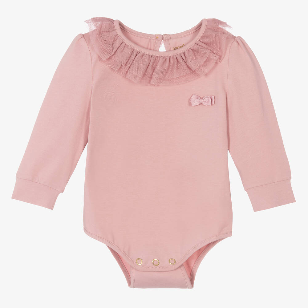 Angel's Face - Baby Girls Pink Bodysuit | Childrensalon