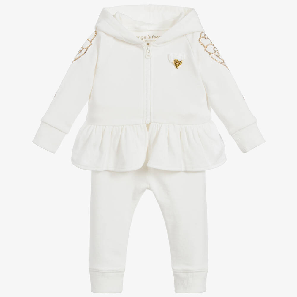 Angel's Face - Weißer Trainingsanzug für Babys (M) | Childrensalon