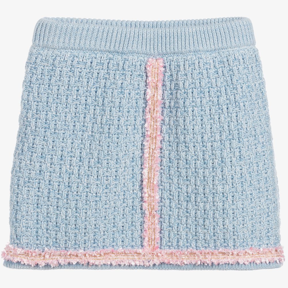 Angel's Face - Blue & Pink Knitted Skirt | Childrensalon