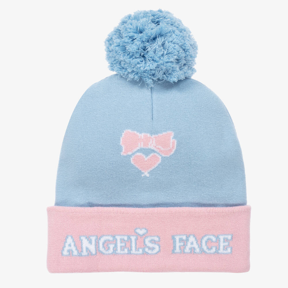 Angel's Face - Gorro azul y rosa para niña | Childrensalon