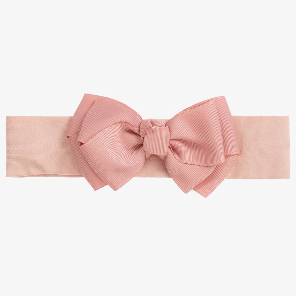 Angel's Face - Girls Blush Pink Bow Headband | Childrensalon