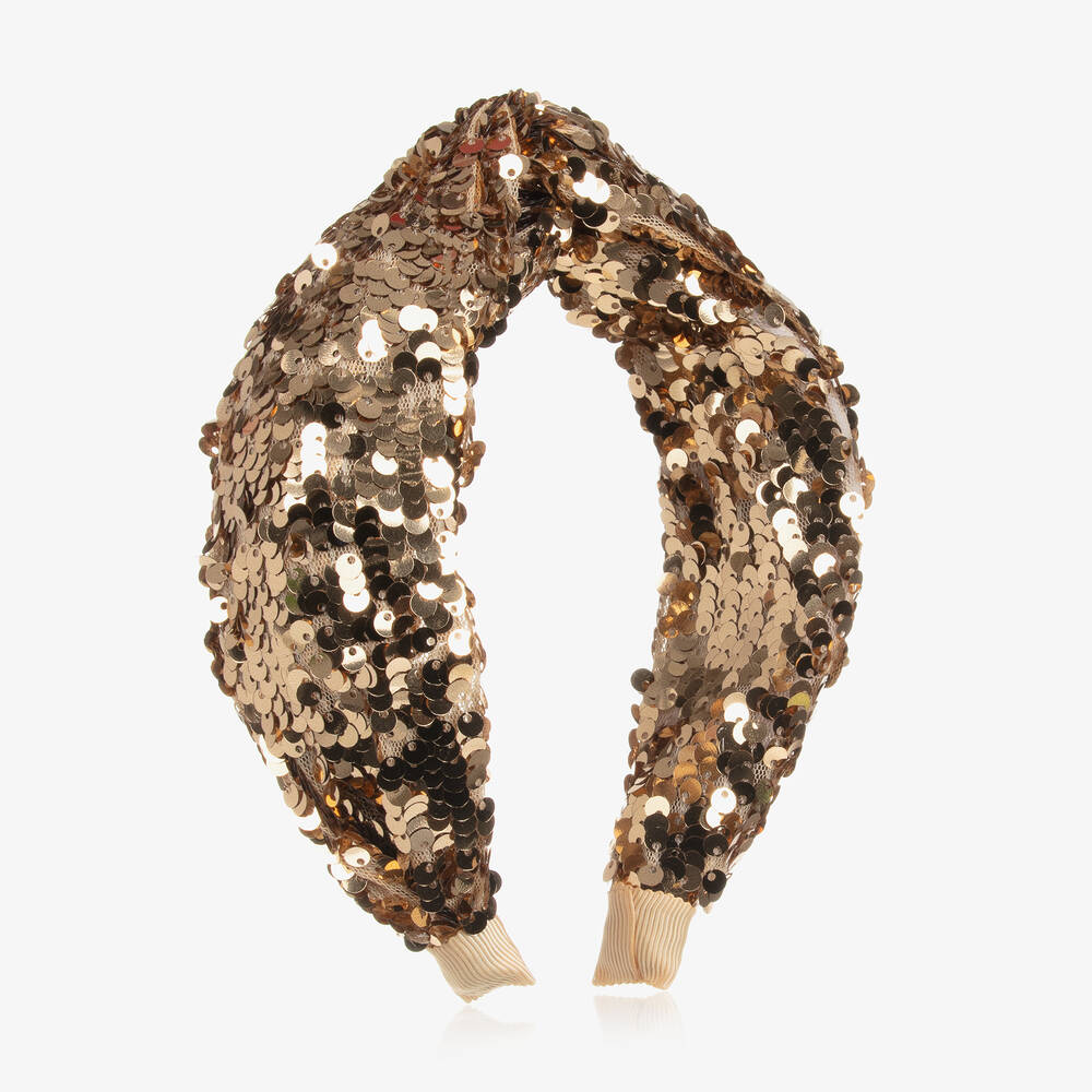 Shop Angel's Face Girls Gold Sequin Hairband