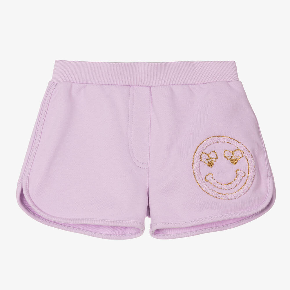 Angel's Face - Girls Lilac Purple Cotton Shorts | Childrensalon