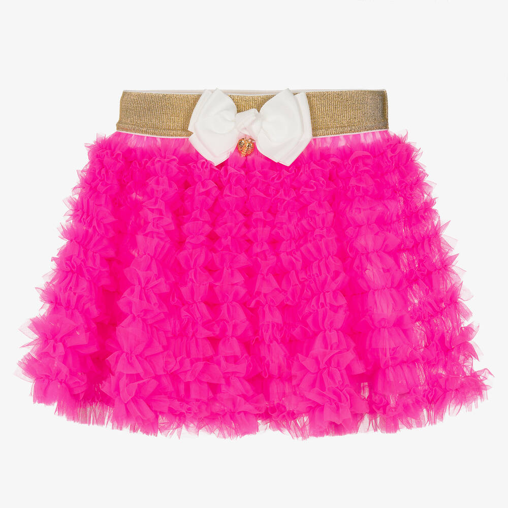 Angel's Face - Girls Neon Pink Tulle Tutu Skirt | Childrensalon