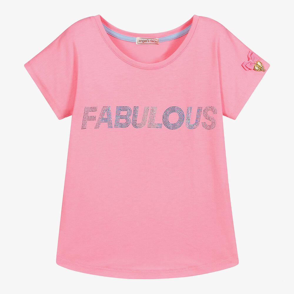 Angel's Face Kids'  Girls Pink Cotton T-shirt