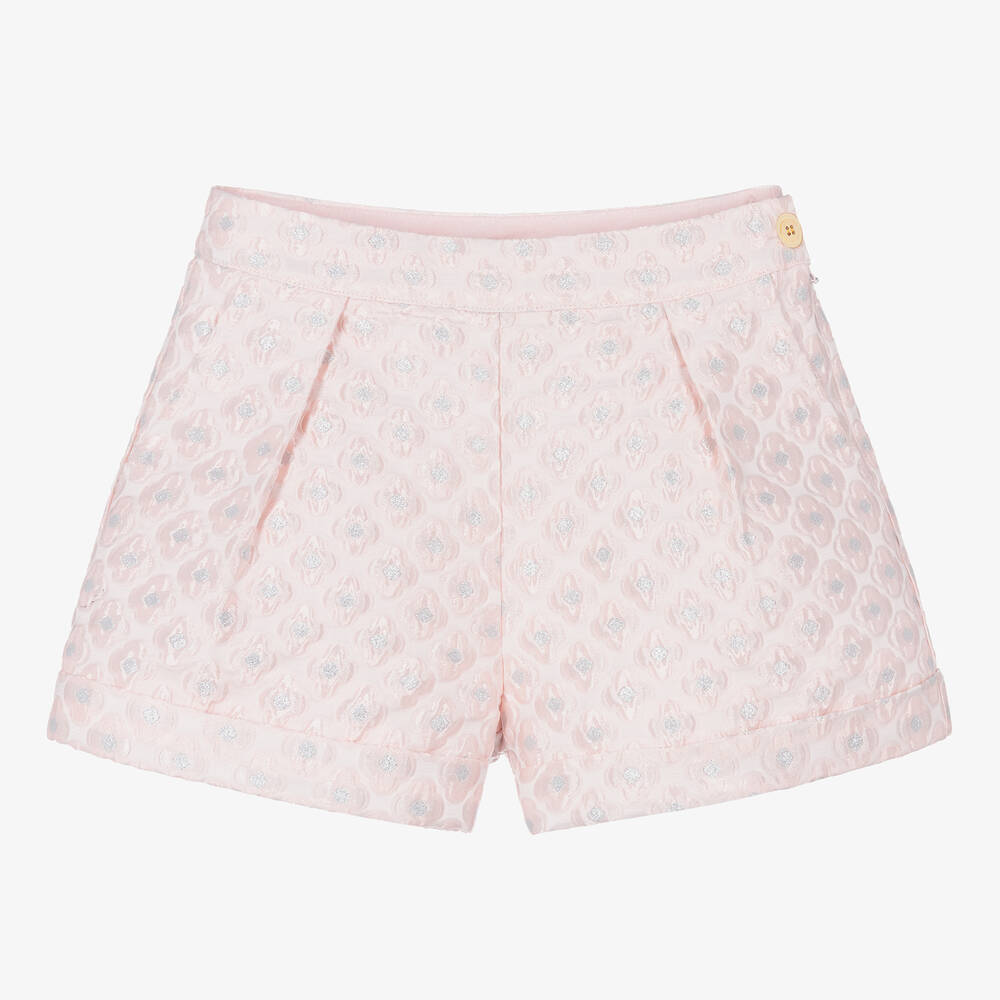 Shop Angel's Face Girls Pink Flower Jacquard Shorts