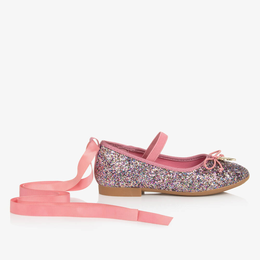 Angel's Face Kids' Girls Pink Glittery Ballerina Shoes