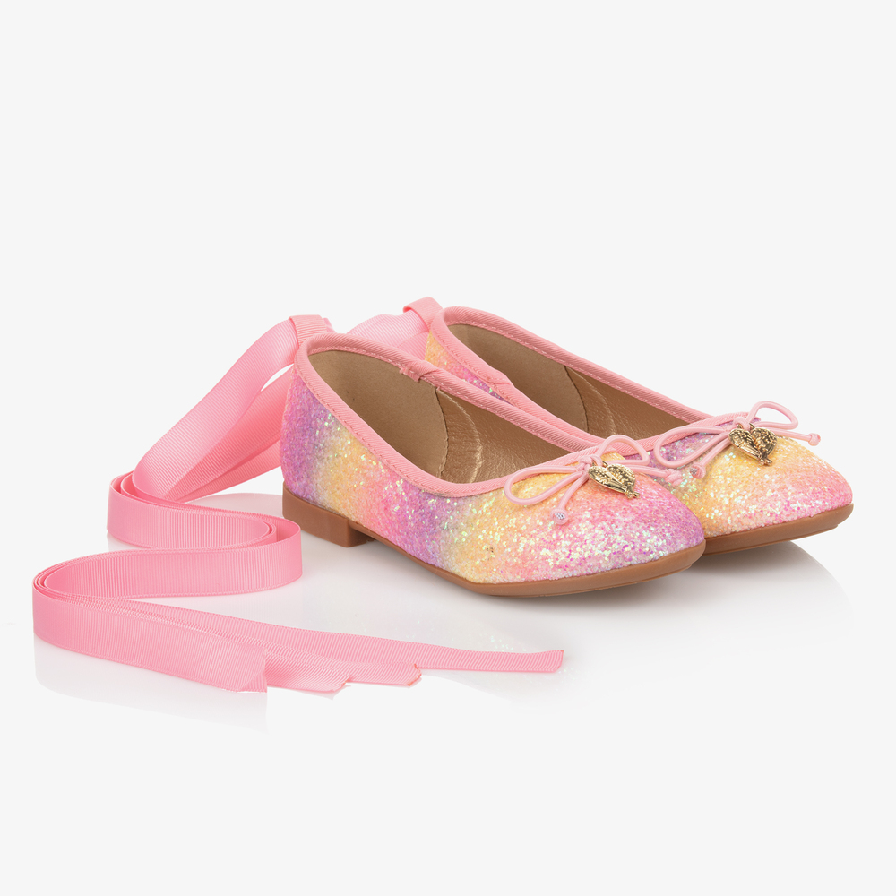 Angel's Face - Pink Rainbow Ballerina Shoes | Childrensalon