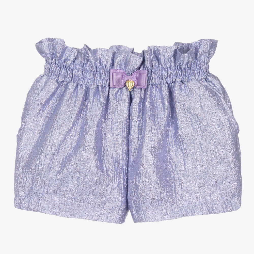 Angel's Face - Teen Girls Lilac Purple Jacquard Shorts | Childrensalon