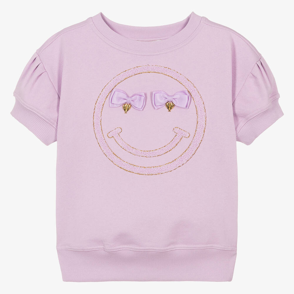 Angel's Face - Teen Girls Lilac Purple Jersey T-Shirt | Childrensalon