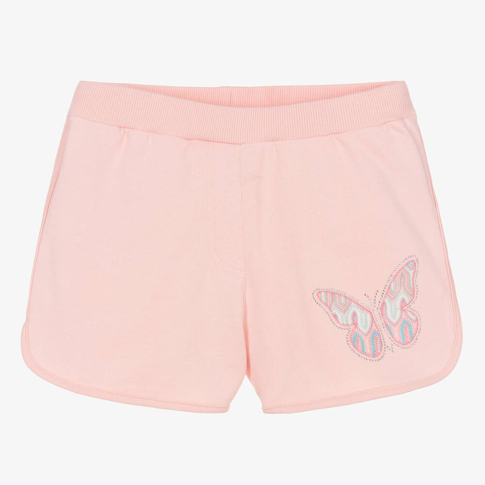Angel's Face - Teen Girls Pink Butterfly Cotton Shorts | Childrensalon