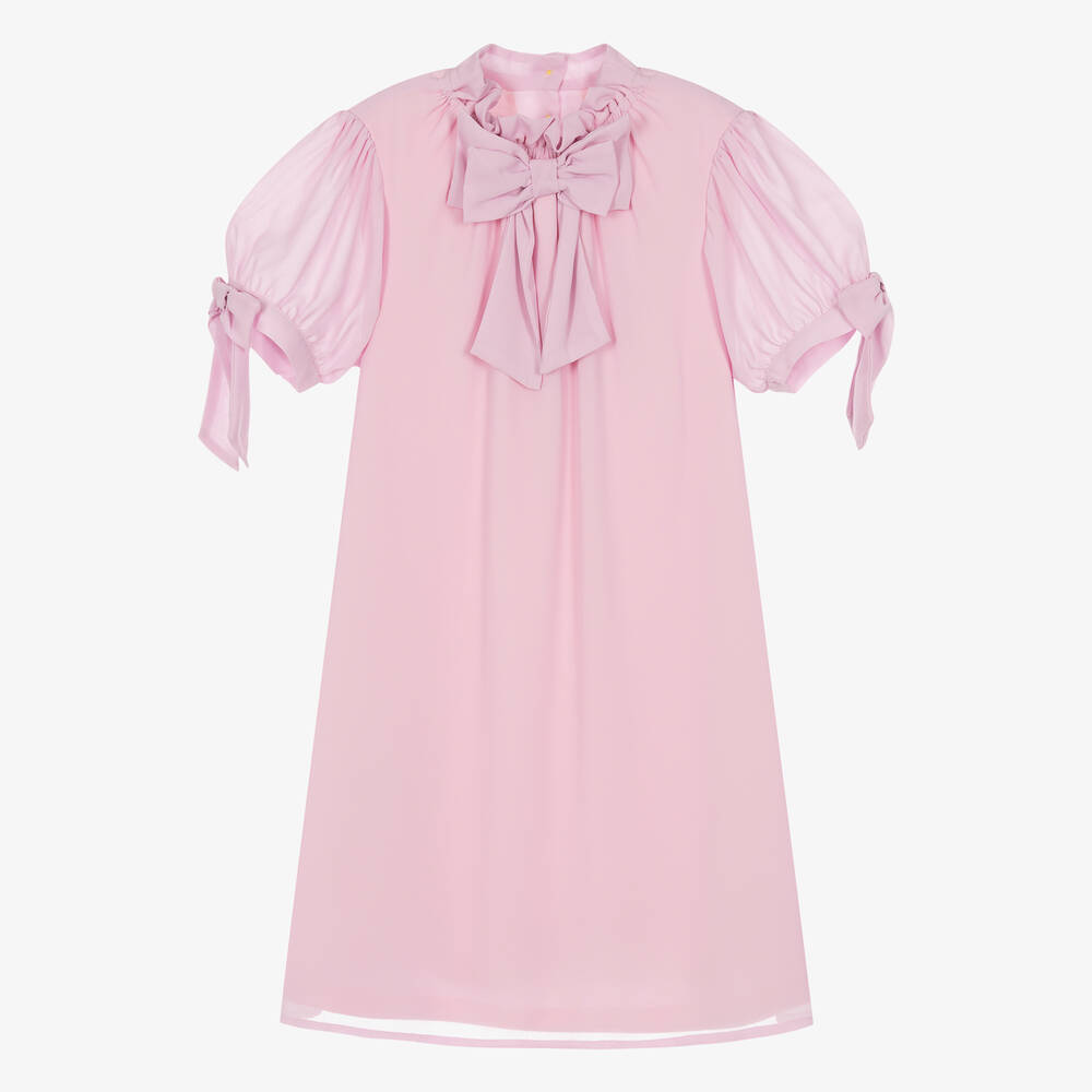 Shop Angel's Face Teen Girls Pink Crêpe Chiffon Bow Dress