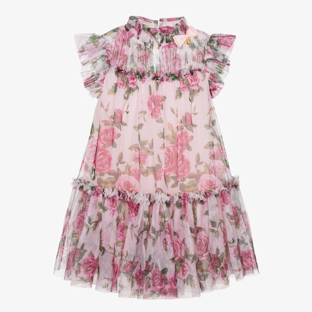 Angel's Face - Teen Girls Pink Floral Tulle Dress | Childrensalon
