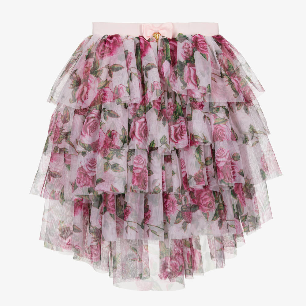Angel's Face - Teen Girls Pink Rose Tulle Skirt | Childrensalon