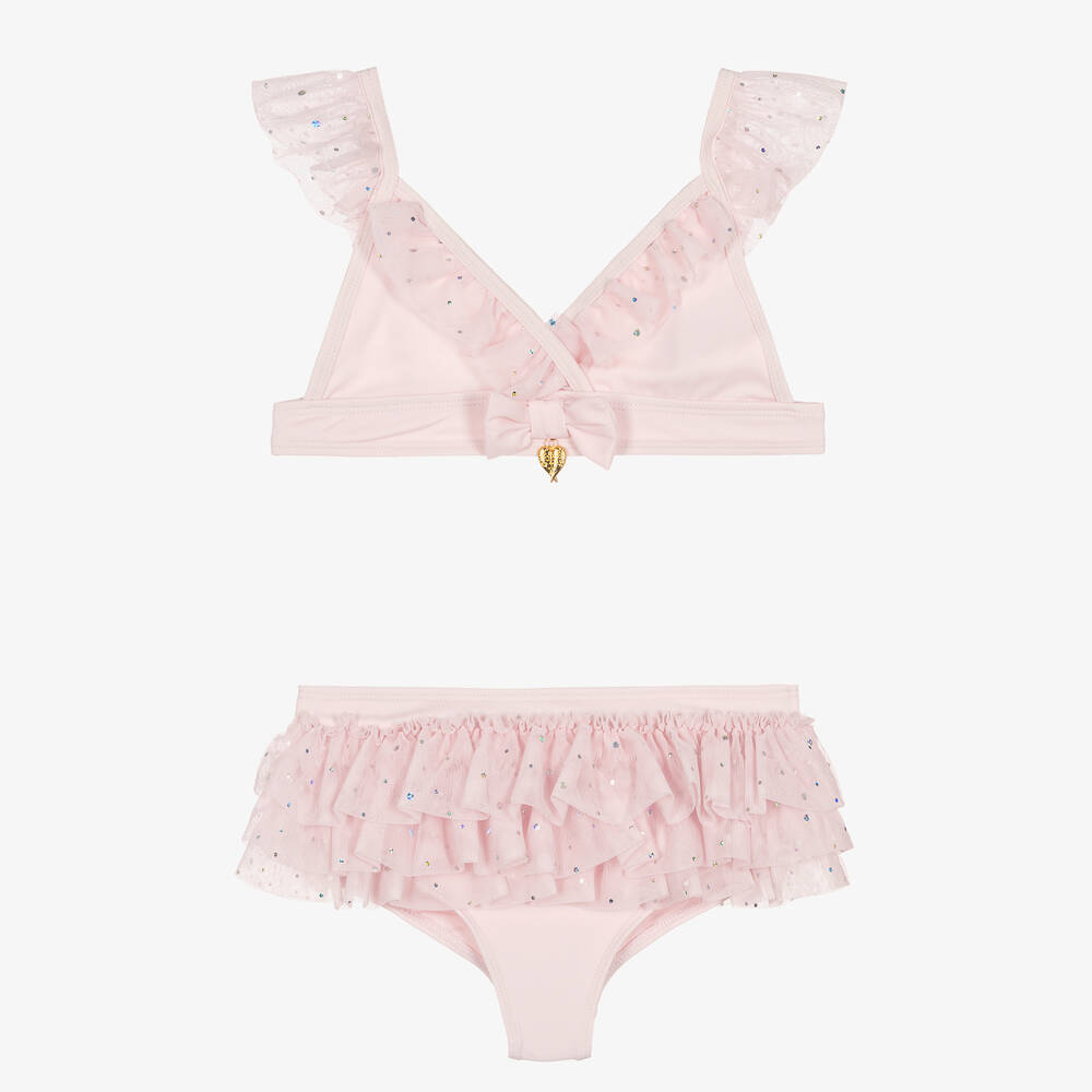 Shop Angel's Face Teen Girls Pink Sparkly Tulle Bikini (upf 50+)