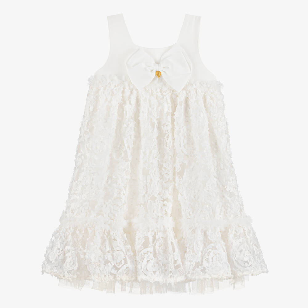 Angel's Face - Teen Girls White Tulle & Jersey Dress | Childrensalon