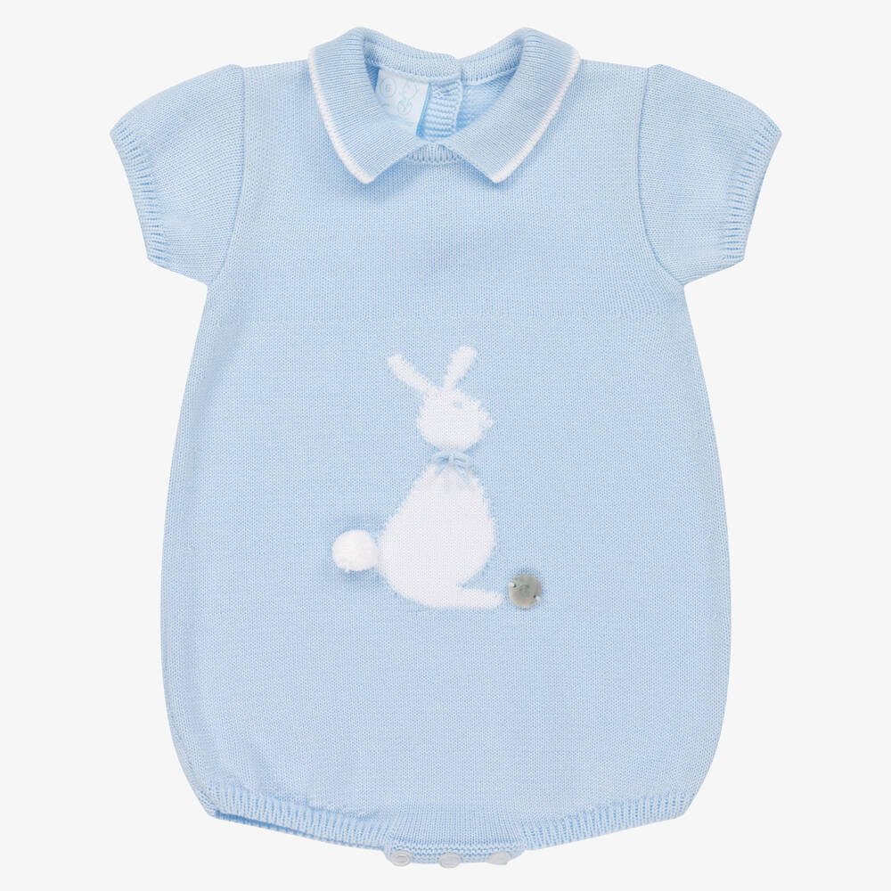 Artesania Granlei Baby Boys Blue Knitted Bunny Shortie