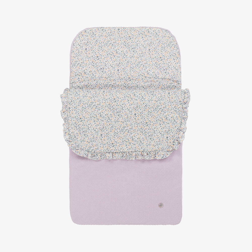 Artesanía Granlei - Baby Girls Lilac Knitted Nest (74cm) | Childrensalon