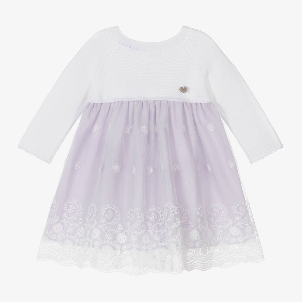 Artesanía Granlei - Baby Girls Lilac Tulle Dress | Childrensalon