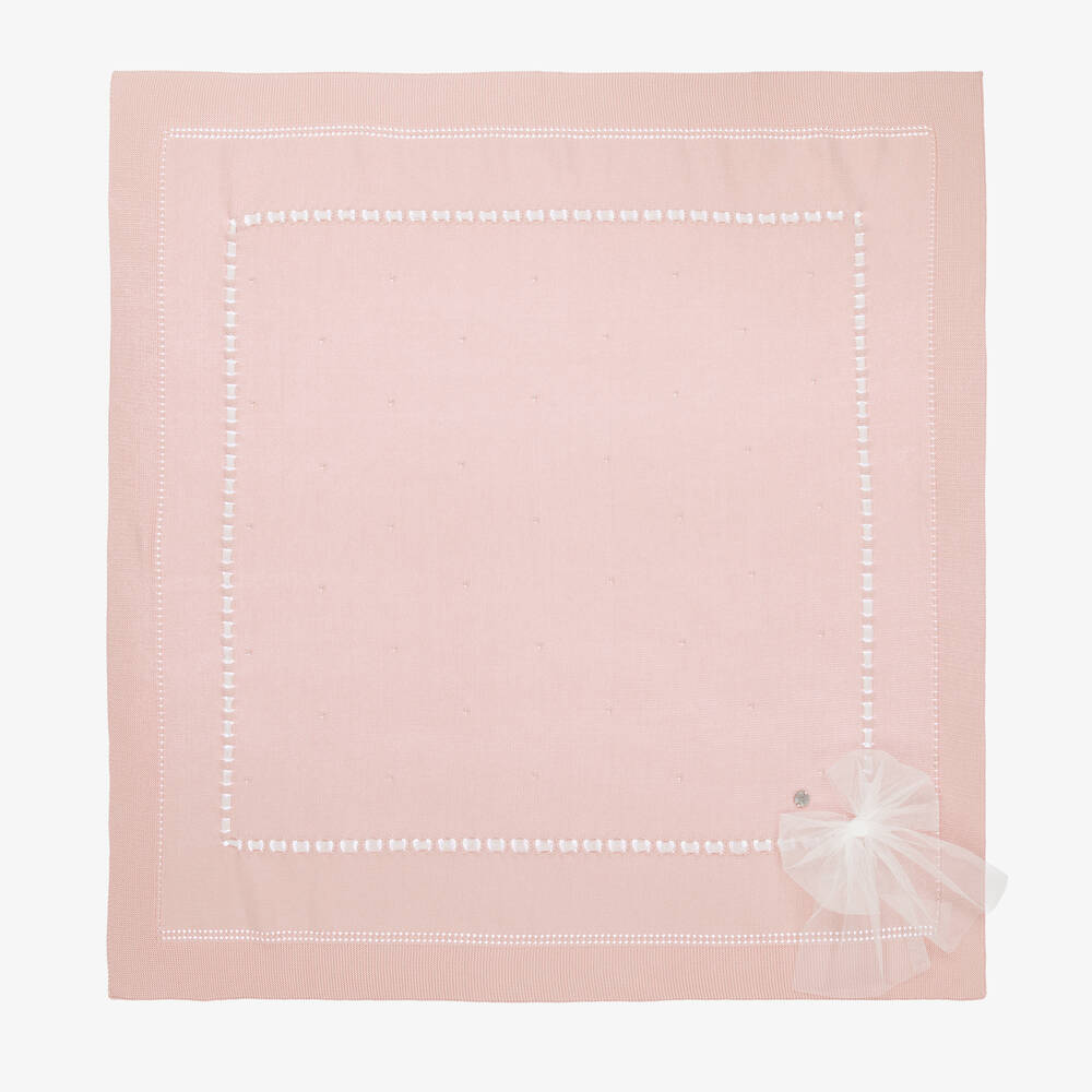 Artesanía Granlei - Розовое трикотажное одеяло для малышек (88см) | Childrensalon