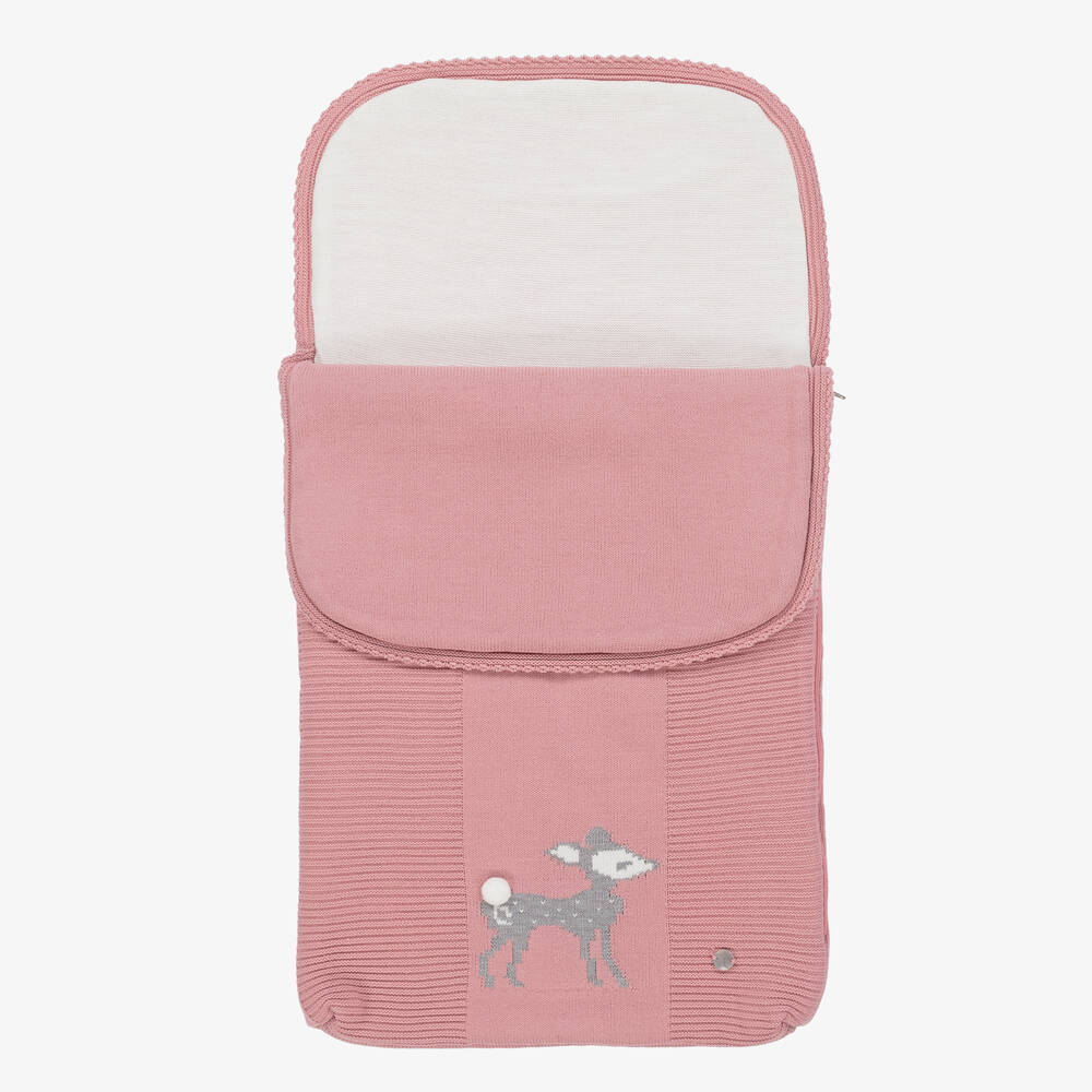 Artesanía Granlei - Baby Girls Pink Knitted Nest (72cm) | Childrensalon