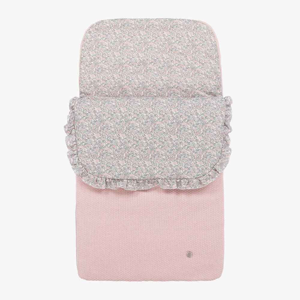 Artesanía Granlei - Baby Girls Pink Knitted Nest (74cm) | Childrensalon
