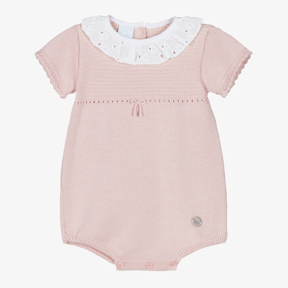 Artesanía Granlei - Baby Girls Pink Knitted Shortie | Childrensalon