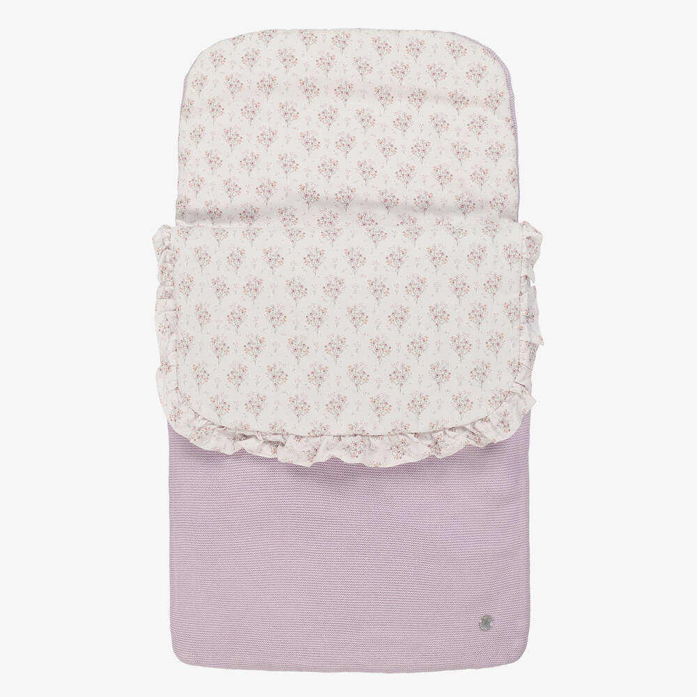 Artesanía Granlei - Baby Girls Purple Knitted Nest (73cm) | Childrensalon