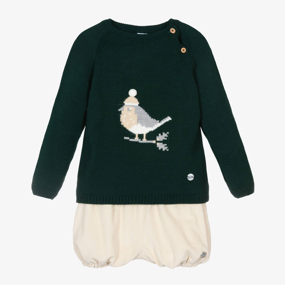 Artesanía Granlei - Beige Corduroy Robin Shorts Set | Childrensalon