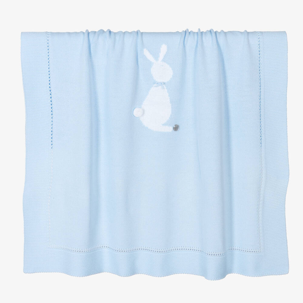 Artesanía Granlei - Голубое одеяло с кроликом (85см) | Childrensalon