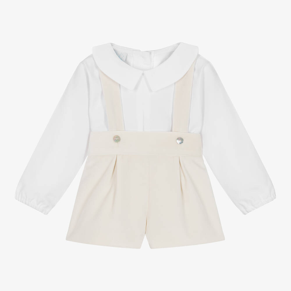 Artesanía Granlei - Рубашка и бежевые бархатные шорты | Childrensalon