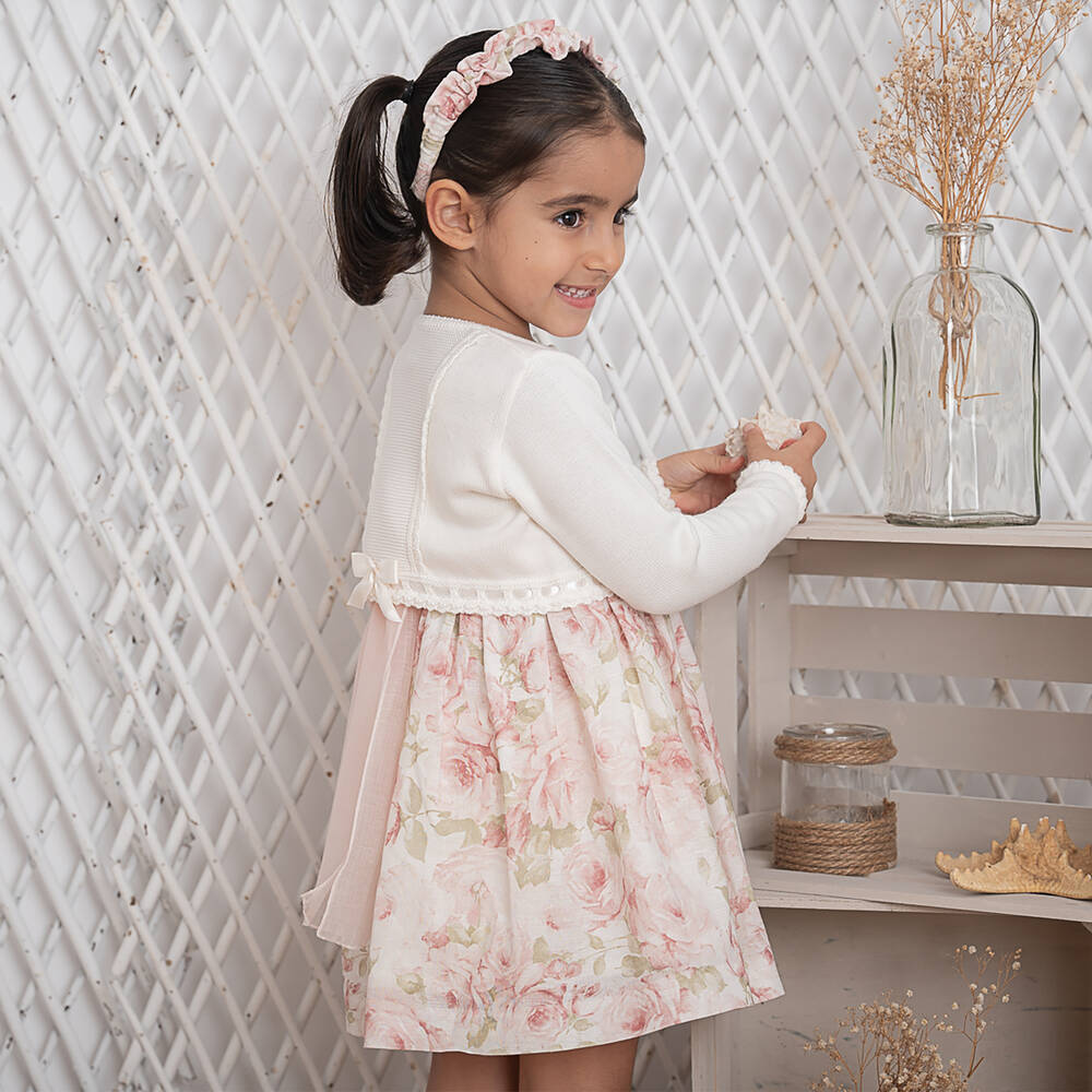 Bolero Cardigan for Girls - ecru, Girls