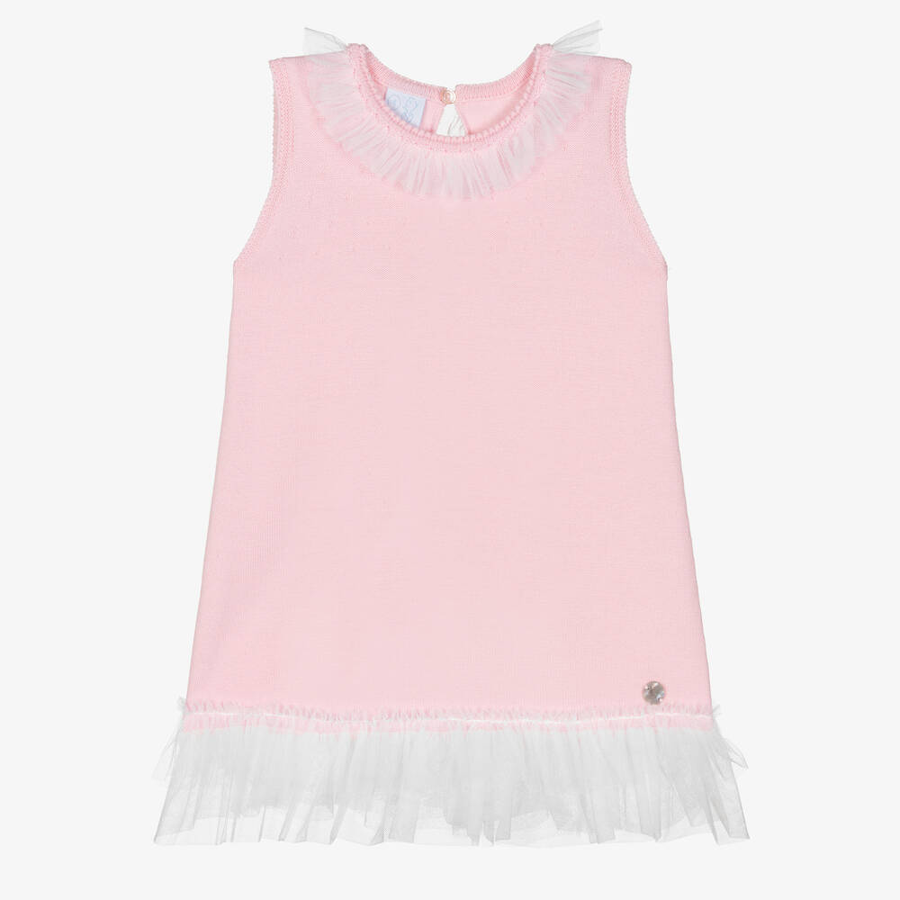 Artesania Granlei Babies' Girls Pink Knitted Dress