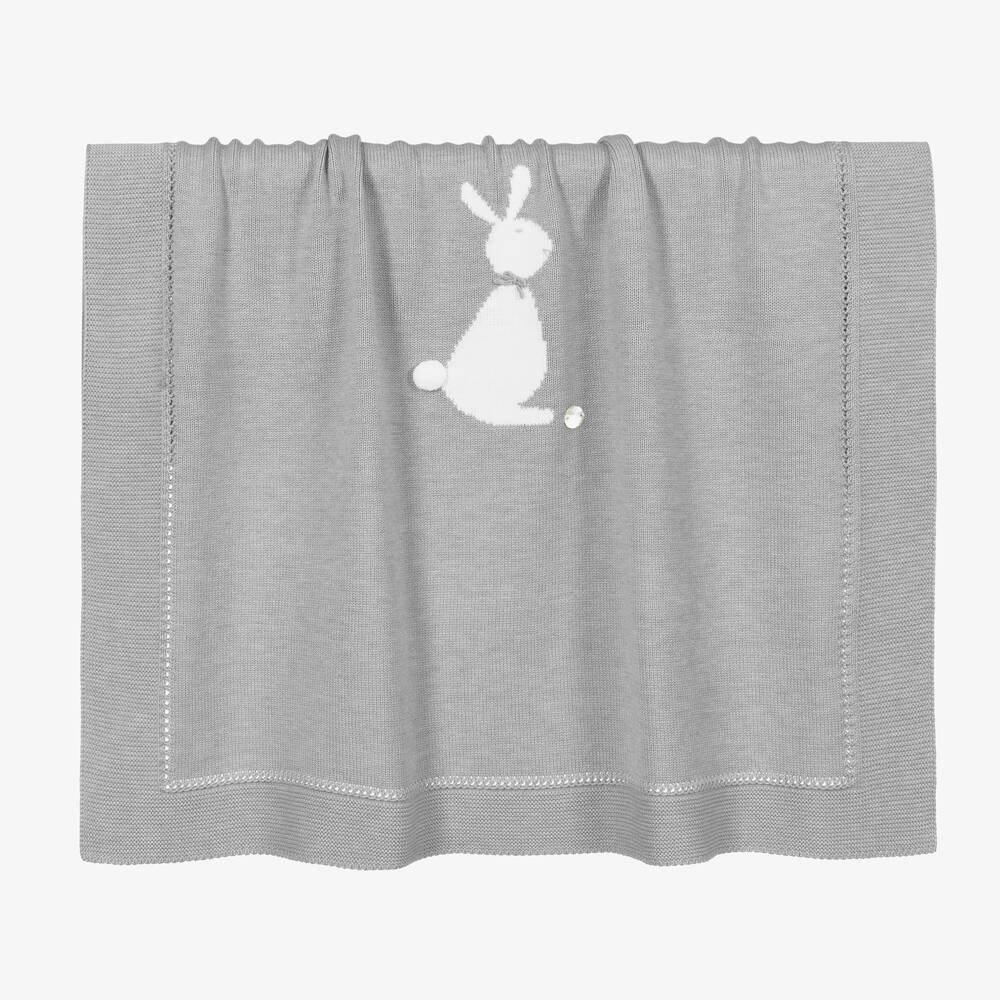 Artesanía Granlei - Grey Bunny Blanket (85cm) | Childrensalon