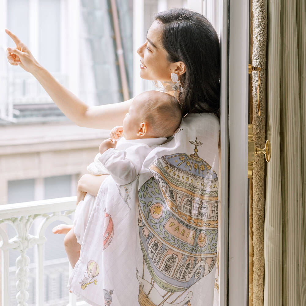 Atelier Choux Paris - Ivory Cotton Babysuit Gift Set | Childrensalon