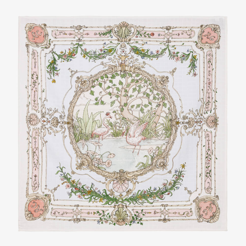 Atelier Choux Paris - Lange blanc Tapestry (97 cm) | Childrensalon