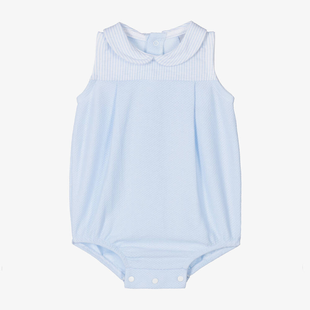 Babidu - Barboteuse bleu pâle en coton bébé | Childrensalon