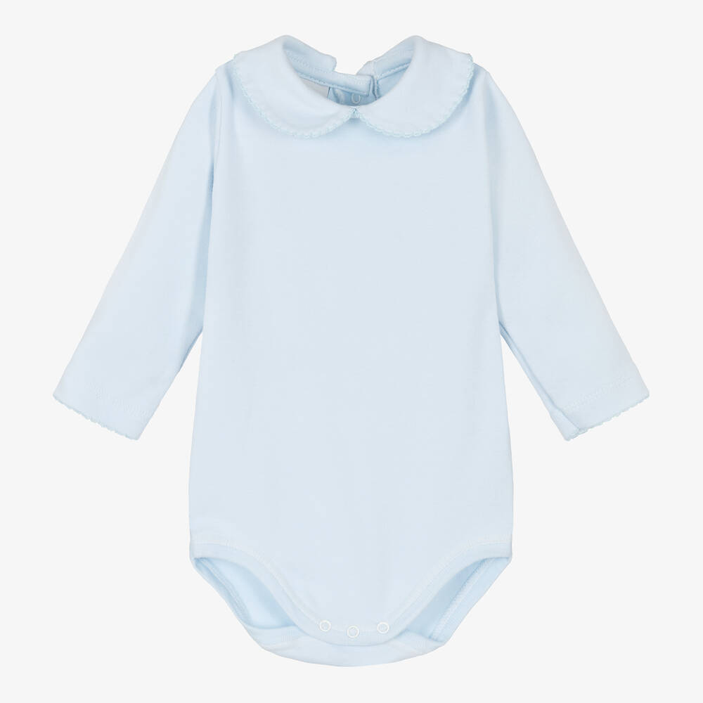 Babidu - Blue Cotton Bodysuit | Childrensalon