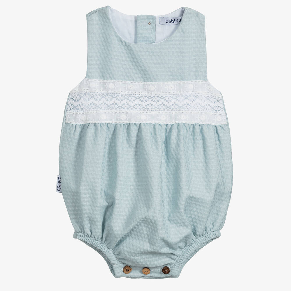 Babidu Babies' Blue & White Cotton Shortie