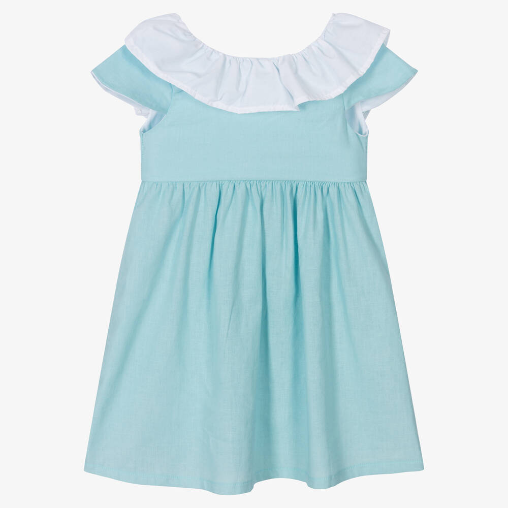 Babidu Kids' Girls Blue Cotton Dress