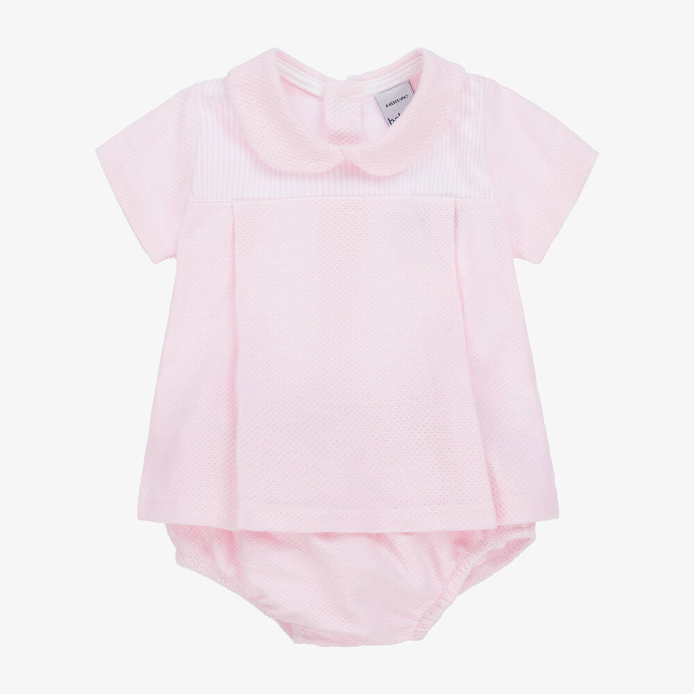 Babidu - Розовый топ и шорты из вафельного хлопка для девочек | Childrensalon