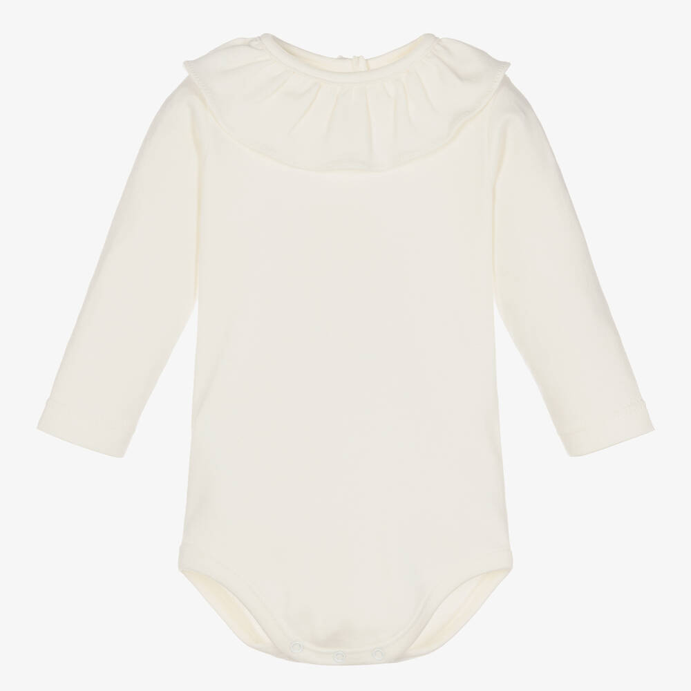 Babidu - Ivory Cotton Bodysuit | Childrensalon