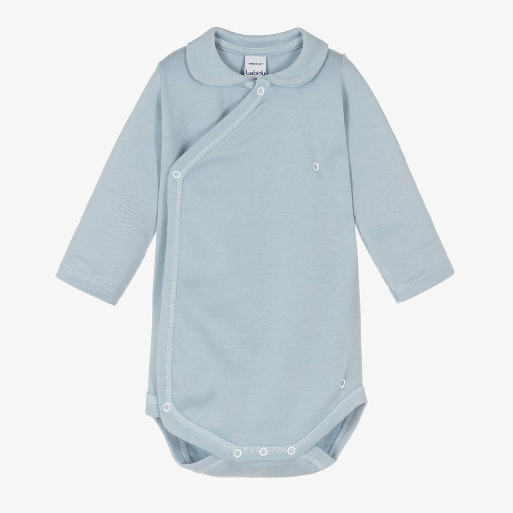 Babidu - Body bleu pâle en jersey de coton | Childrensalon
