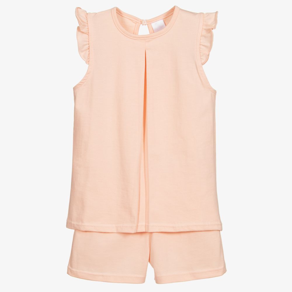 Babidu - Pale Orange Cotton Pyjamas | Childrensalon